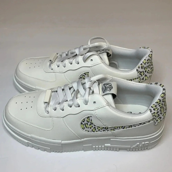 Nike Air Force 1 Pixel Sneakers Animal Print, Sail White - Picture 1 of 9